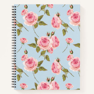 Roses & Polka Dots Pattern Notebook