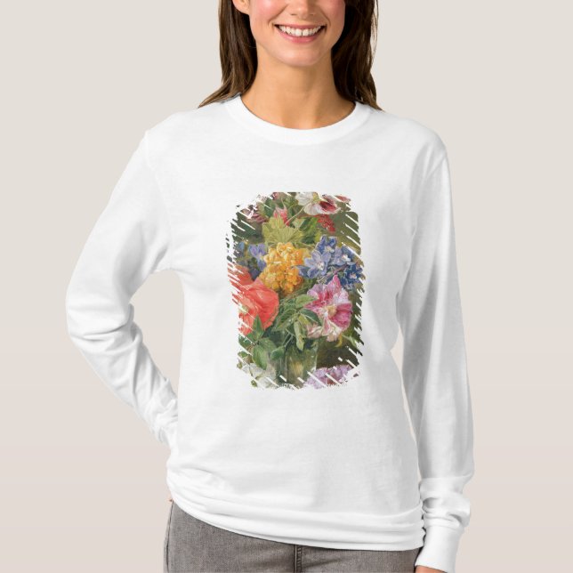 Roses, Poppy and Pelargonia T-Shirt (Front)