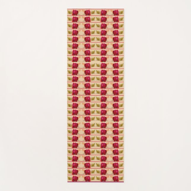 roses print yoga mat (Front)