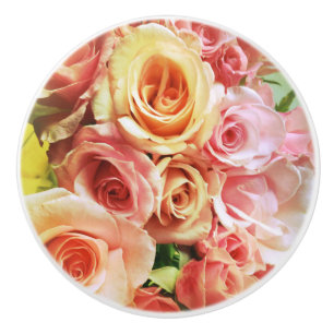Roses profusion ceramic knob