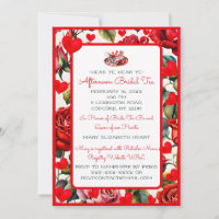 Roses & Queen of Hearts Bridal Afternoon Tea