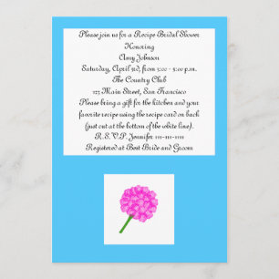 Roses Recipe Card Recipe Bridal Shower Invitation