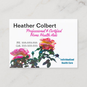 Roses Remembered Beautiful Caregiver Professional Business Card