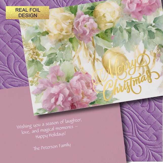 Roses Satin Ribbon Evergreen Mauve Cream Christmas (Creator Uploaded)