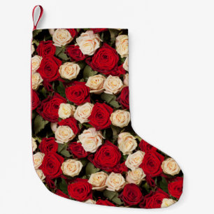 Roses, seamless, elegant background tile small christmas stocking