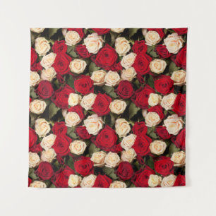 Roses, seamless, elegant background tile tapestry