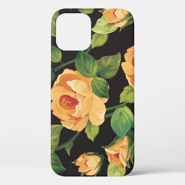 Roses, seamless floral pattern. Case-Mate iPhone case (Back)