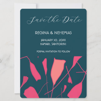Roses set Flat Save The Date Card
