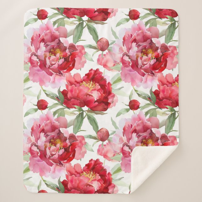 Roses Sherpa Blanket (Front)