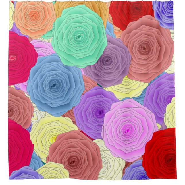Roses Shower Curtain (Front)