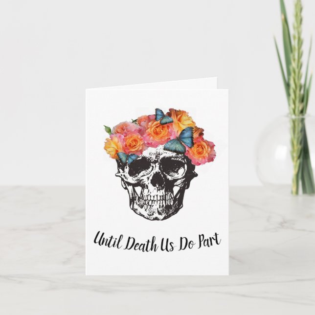 Roses Skull - Till Death Do Us Part Invitation (Front)