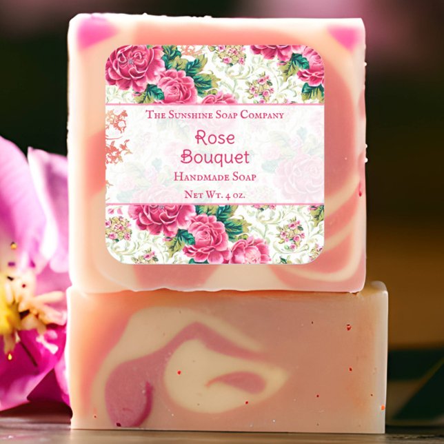 Roses Soap Cosmetics Square Sticker (Creator Uploaded)