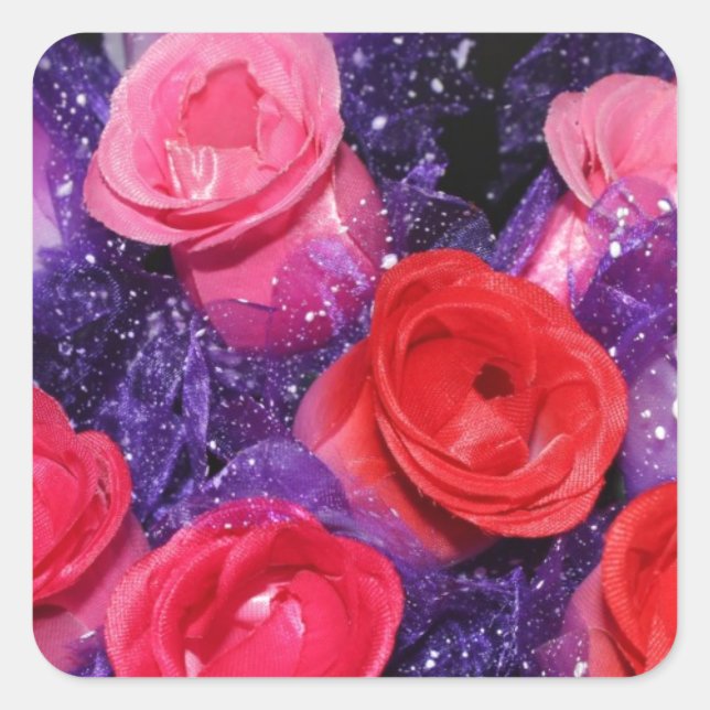 Roses Square Sticker (Front)