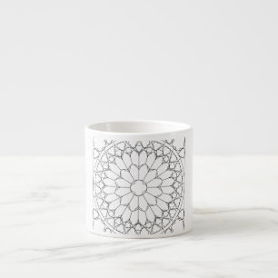 Roses Stained Glass Espresso Cup