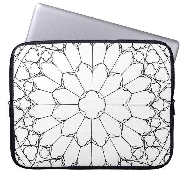 Roses Stained Glass Laptop Sleeve (Front)