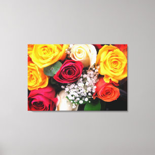 Roses Stretched Canvas Print
