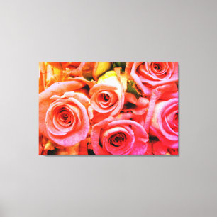 Roses Stretched Canvas Print