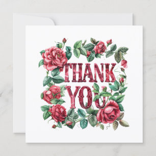Roses Thank you card.  Card