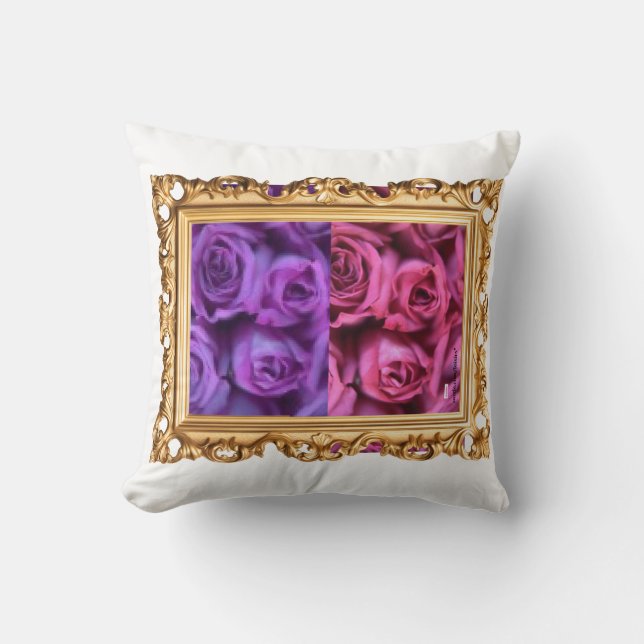  Roses Throw Pillow (Front)