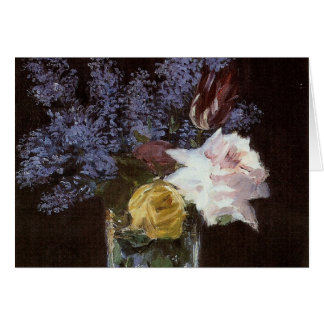 Roses, Tulips, Lilacs in a Crystal Vase