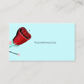 Roses Turquoise Retro Business Card