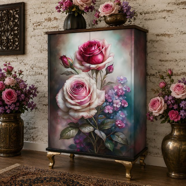 Roses Twilight Garden Decoupage Tissue Paper (Roses Twilight Garden Decoupage Tissue Paper)