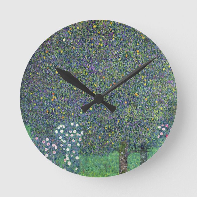 Roses under the Trees, c.1905 Round Clock (Front)