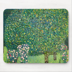 Roses Under the Trees Gustav Klimt Art Print Mouse Pad
