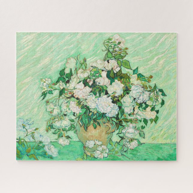 Roses Vincent Van Gogh 1890 Jigsaw Puzzle (Horizontal)