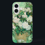 Roses | Vincent van Gogh iPhone 16 Case<br><div class="desc">Roses (1890) by Dutch post-impressionist artist Vincent Van Gogh. Original work is an oil on canvas painting depicting a still life of white roses against a light green background. 

Use the design tools to add custom text or personalise the image.</div>