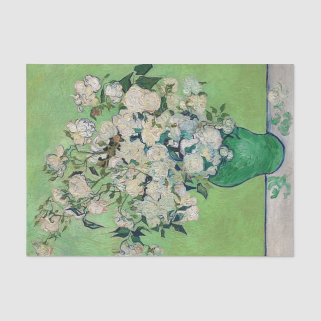 Roses, Vincent van Gogh, Decoupage Tissue Paper (Front)