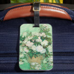 Roses | Vincent van Gogh Luggage Tag<br><div class="desc">Roses (1890) by Dutch post-impressionist artist Vincent Van Gogh. Original work is an oil on canvas painting depicting a still life of white roses against a light green background. 

Use the design tools to add custom text or personalise the image.</div>