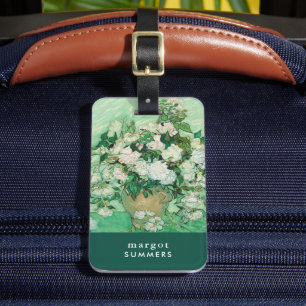 Roses   Vincent van Gogh Luggage Tag