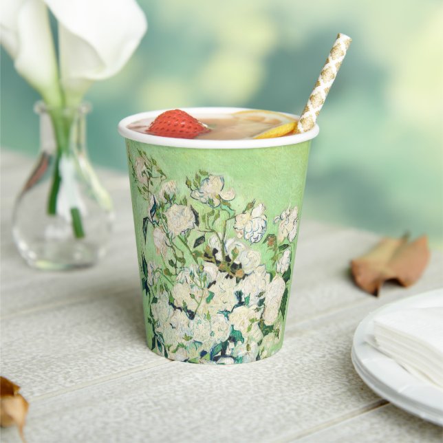 Roses, Vincent van Gogh Paper Cups (Insitu)