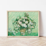 Roses | Vincent Van Gogh Poster<br><div class="desc">Roses (1890) by Dutch post-impressionist artist Vincent Van Gogh. Original work is an oil on canvas painting depicting a still life of white roses against a light green background. 

Use the design tools to add custom text or personalise the image.</div>