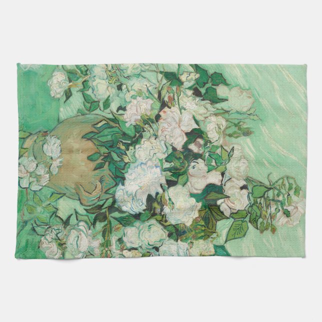 Roses - Vincent van Gogh Tea Towel (Horizontal)