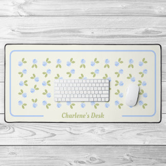 Roses Watercolor - Alicia's Blue Desk Mat