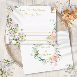 Roses Watercolor Floral Memories Advice Card