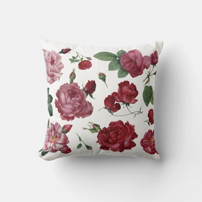 Roses white cushion (Front)