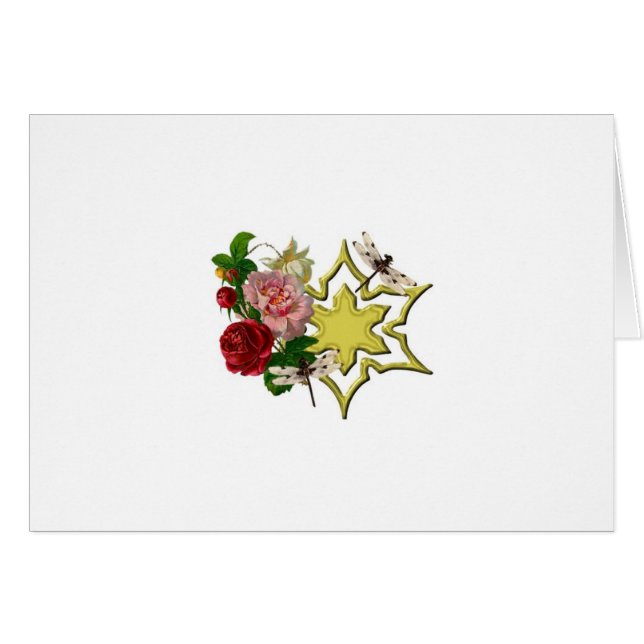 Roses with Dragonfly (Front Horizontal)