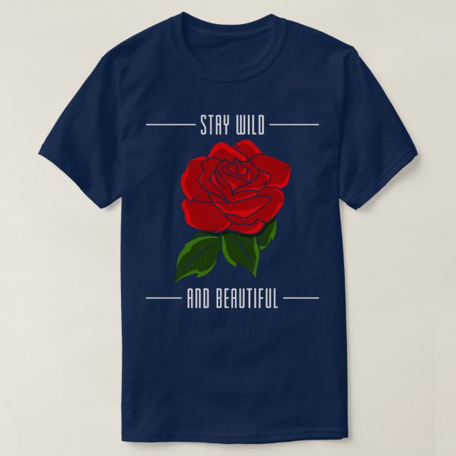 Roses with red Leaves T-Shirt (Design Front)