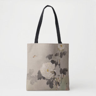 Roses Young Bird and a Butterfly by Seitei Tote Bag
