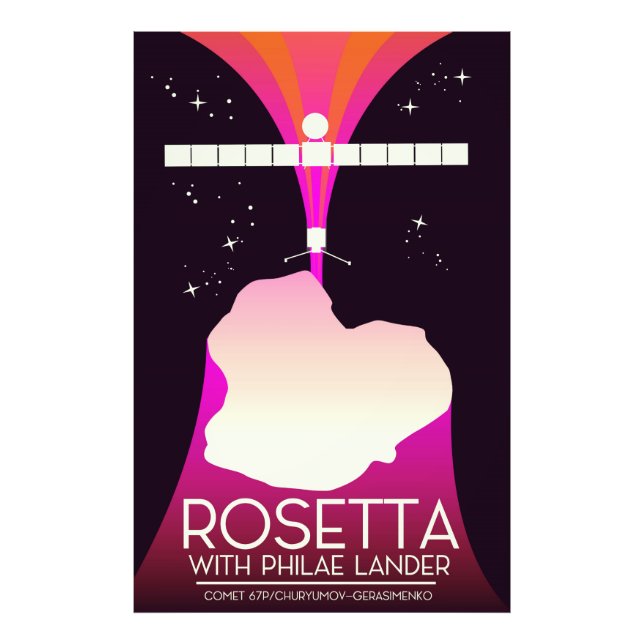 Rosetta & Philae Lander Space Art. Photo Print (Front)