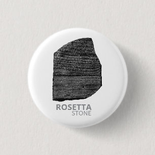 Rosetta Stone: Hieroglyph Ancient Egypt Language 3 Cm Round Badge