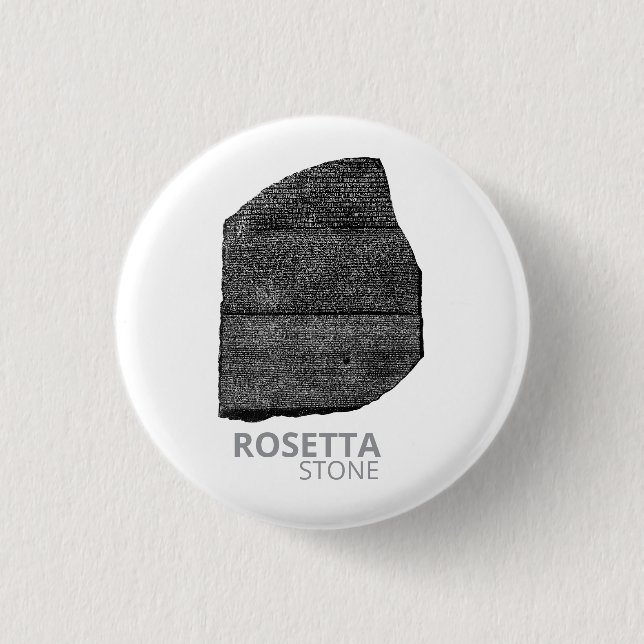 Rosetta Stone: Hieroglyph Ancient Egypt Language 3 Cm Round Badge (Front)