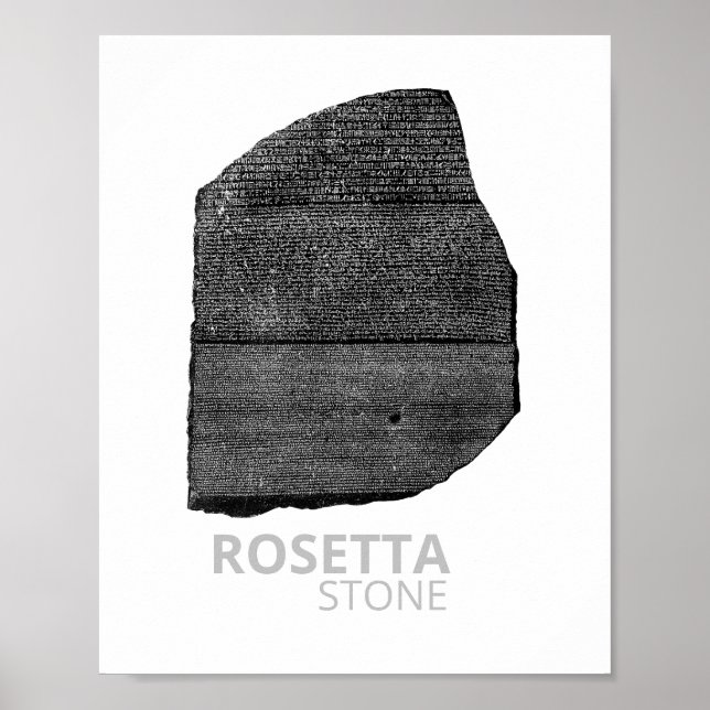 Rosetta Stone pharaoh languages interpretation key Poster (Front)