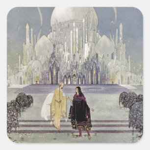 Rosette and Prince Charmant Square Sticker