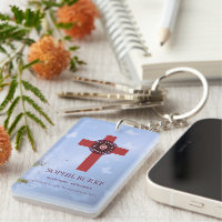 Rosette Cross Blue Butterflies Pet Memorial Poem