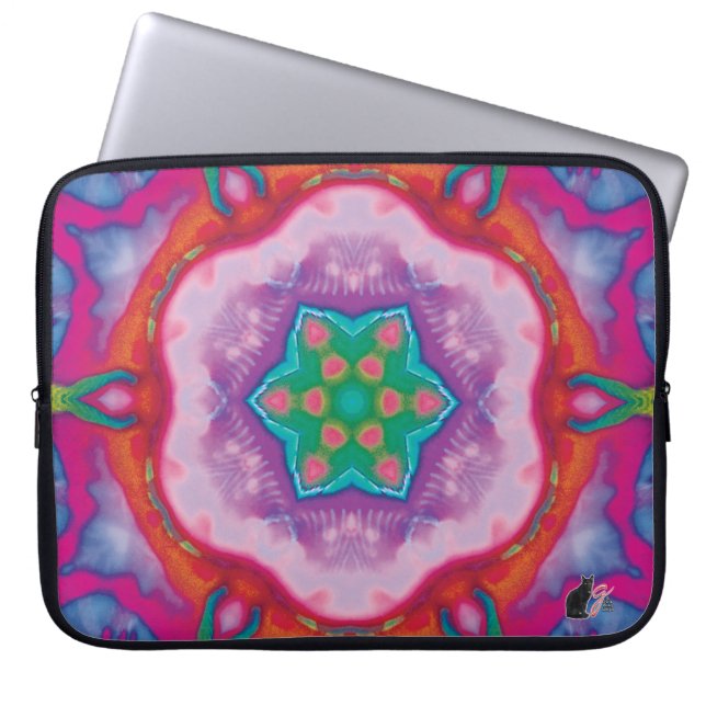 Rosette Kaleidoscope Laptop Sleeve (Front)