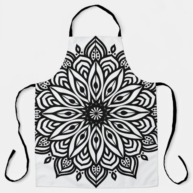 Rosette mandala ornament decor apron (Front)